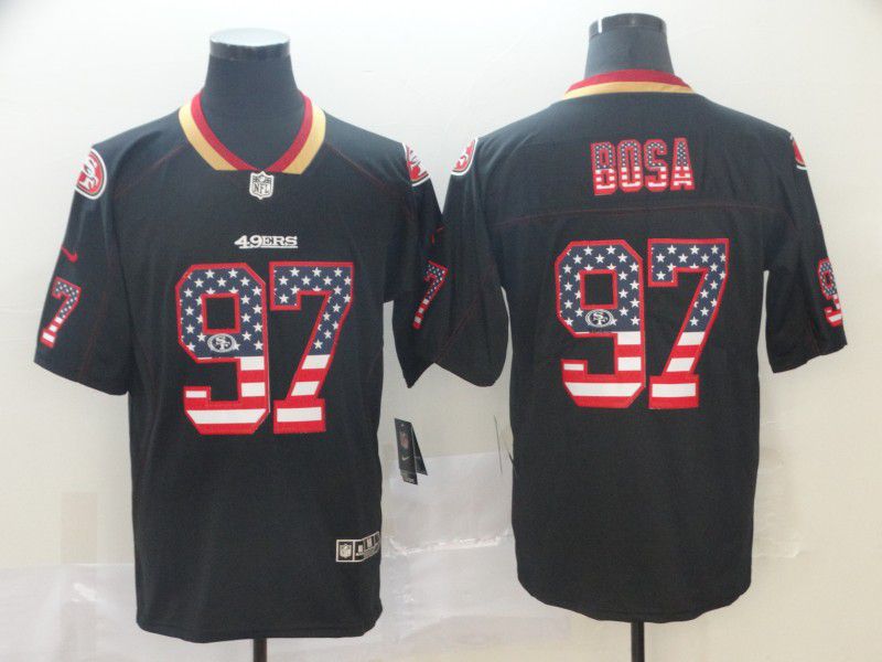 Men San Francisco 49ers #97 Bosa Nike USA Flag Fashion Black Color Rush Limited NFL Jersey->san francisco 49ers->NFL Jersey